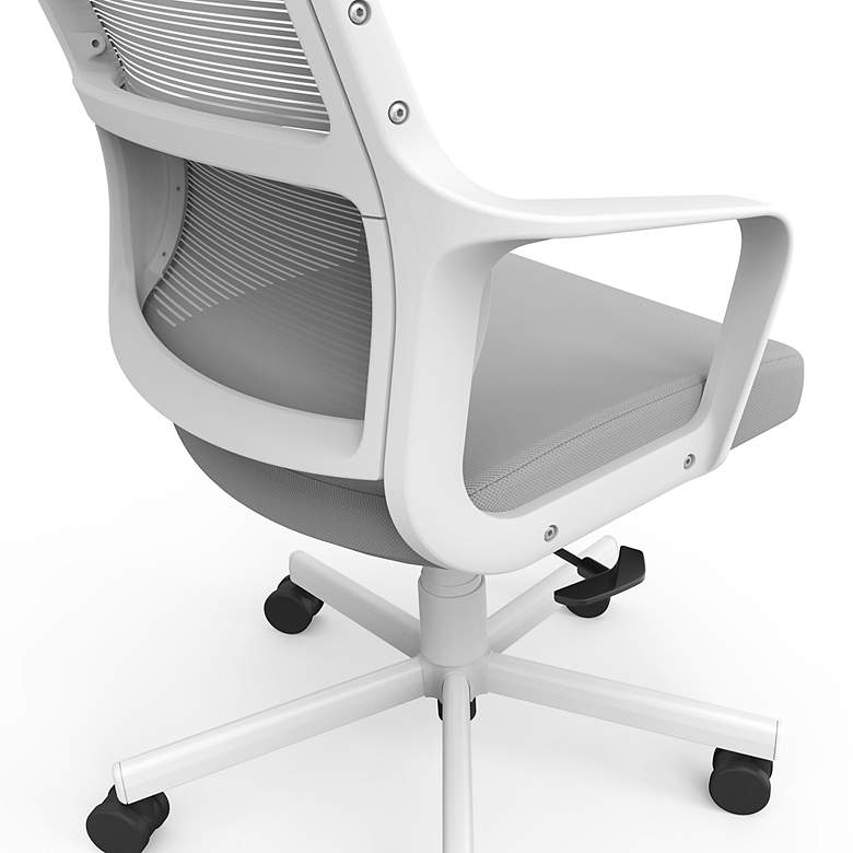 Image 4 Prestor Gray Fabric Adjustable Swivel Office Chair more views