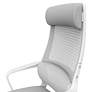 Prestor Gray Fabric Adjustable Swivel Office Chair