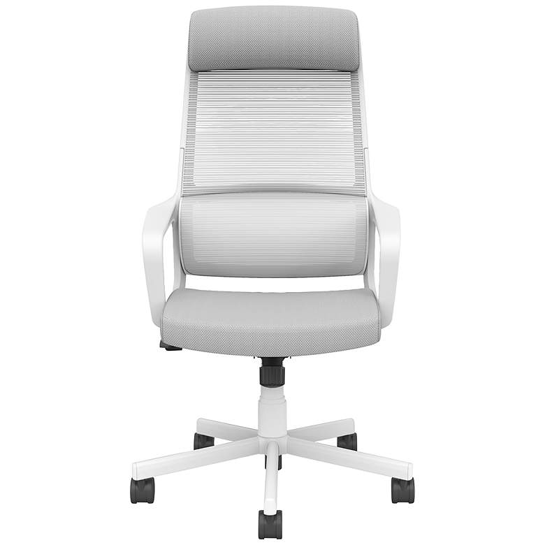 Image 7 Prestor Gray Fabric Adjustable Swivel Office Chair more views