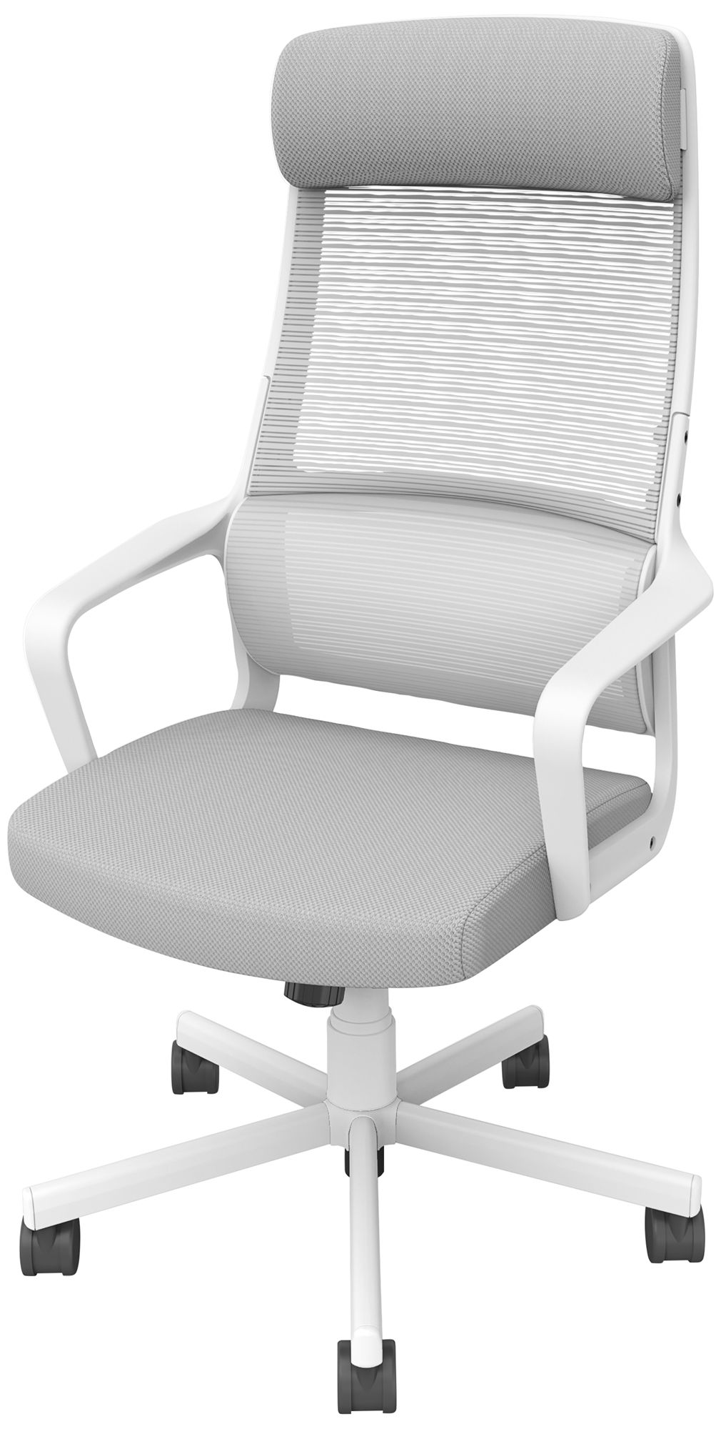 Prestor Gray Fabric Adjustable Swivel Office Chair
