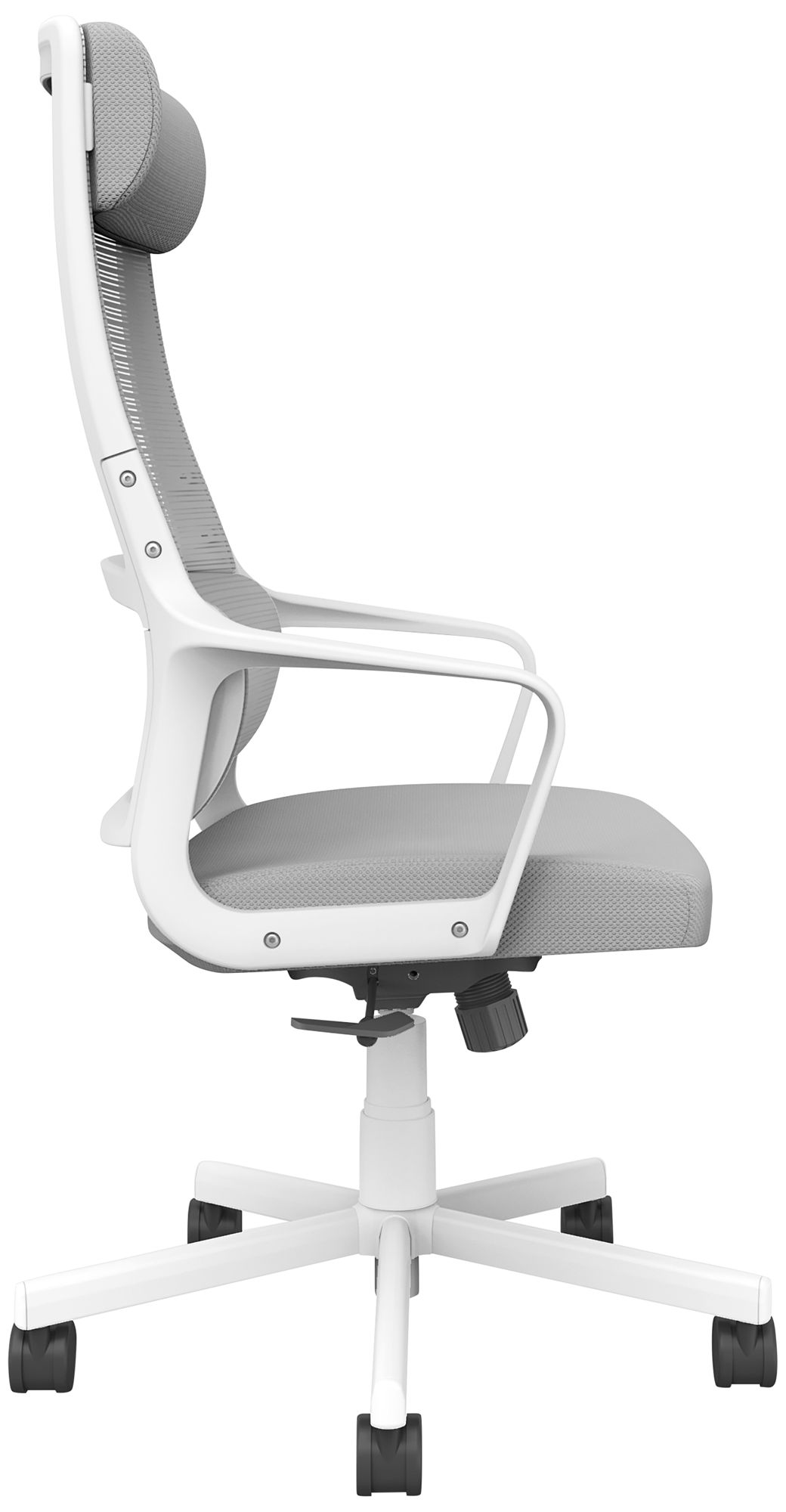 Prestor Gray Fabric Adjustable Swivel Office Chair
