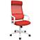 Prestor Red Fabric Adjustable Swivel Office Chair