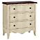 Prestwick Antique White and Rich Brown 3-Drawer Accent Chest