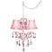 Pretty in Pink Swag Style Plug-In Mini Chandelier