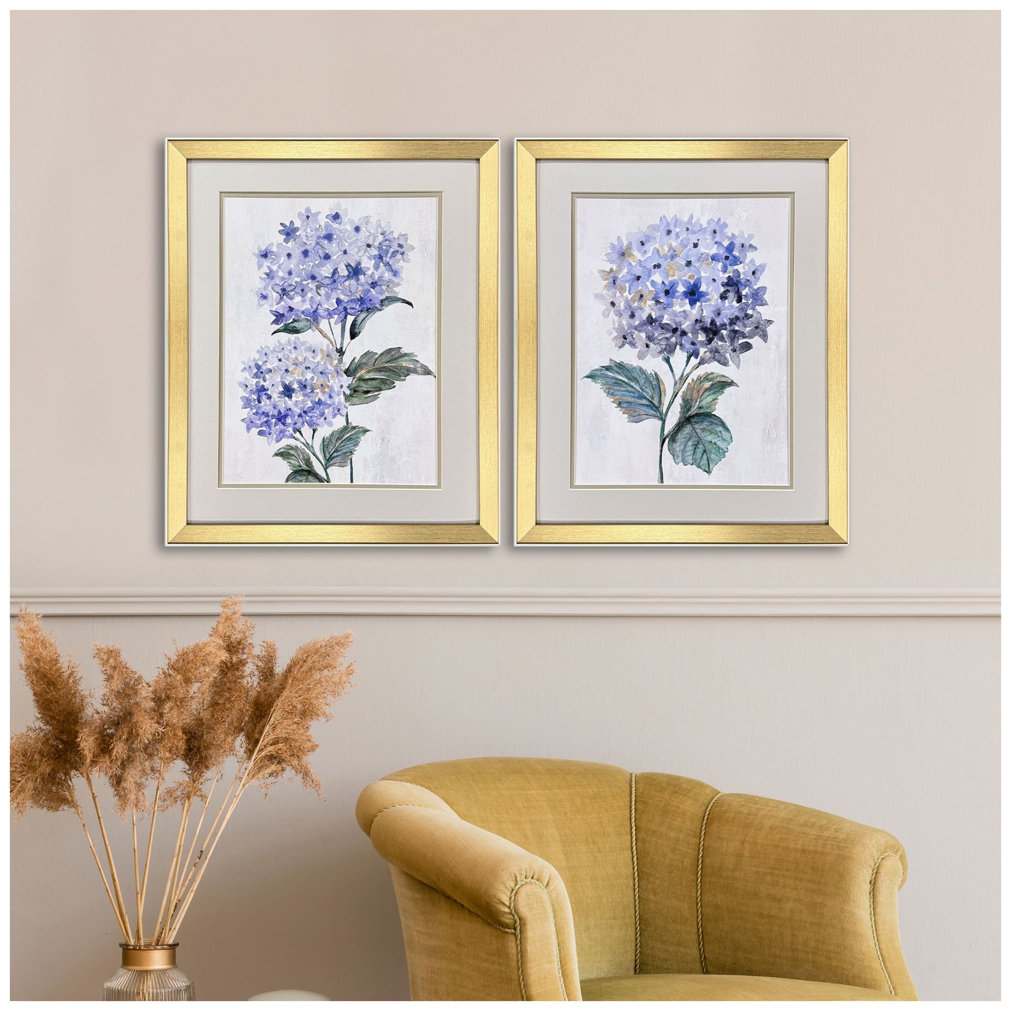 Image 4 Pretty in Purple 18"W x 22"H Traditional Framed Art Set of 2 more views