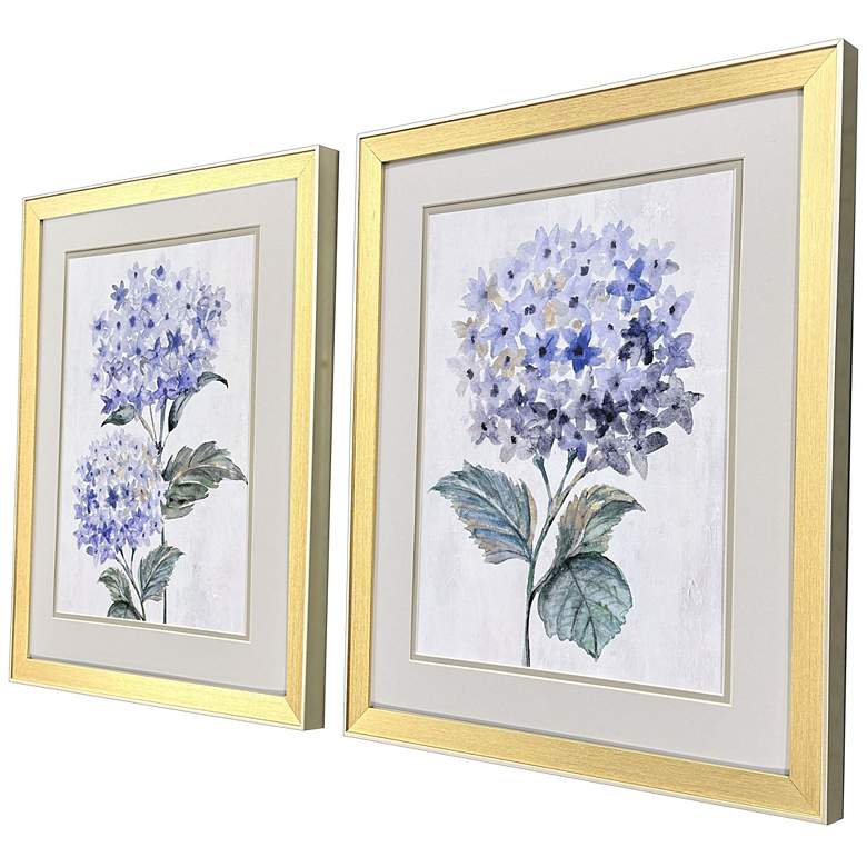 Image 2 Pretty in Purple 18"W x 22"H Traditional Framed Art Set of 2 more views