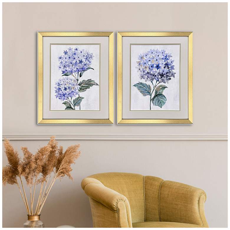 Image 4 Pretty in Purple 18"W x 22"H Traditional Framed Art Set of 2 more views