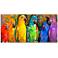 Pretty Parrots 48"W All-Weather Indoor-Outdoor Wall Art