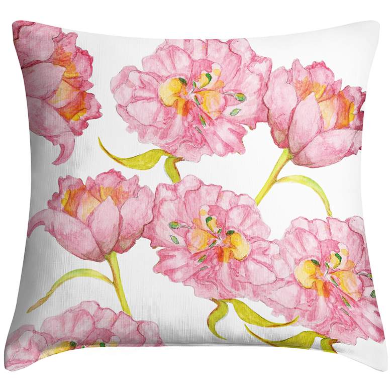 Image 1 Pretty Peonies 18 inch Square Throw Pillow