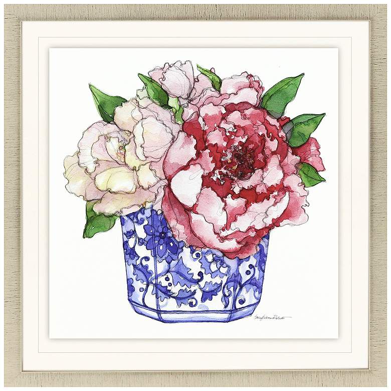 Image 1 Pretty Petals IV 32"W x 32"H Framed Art