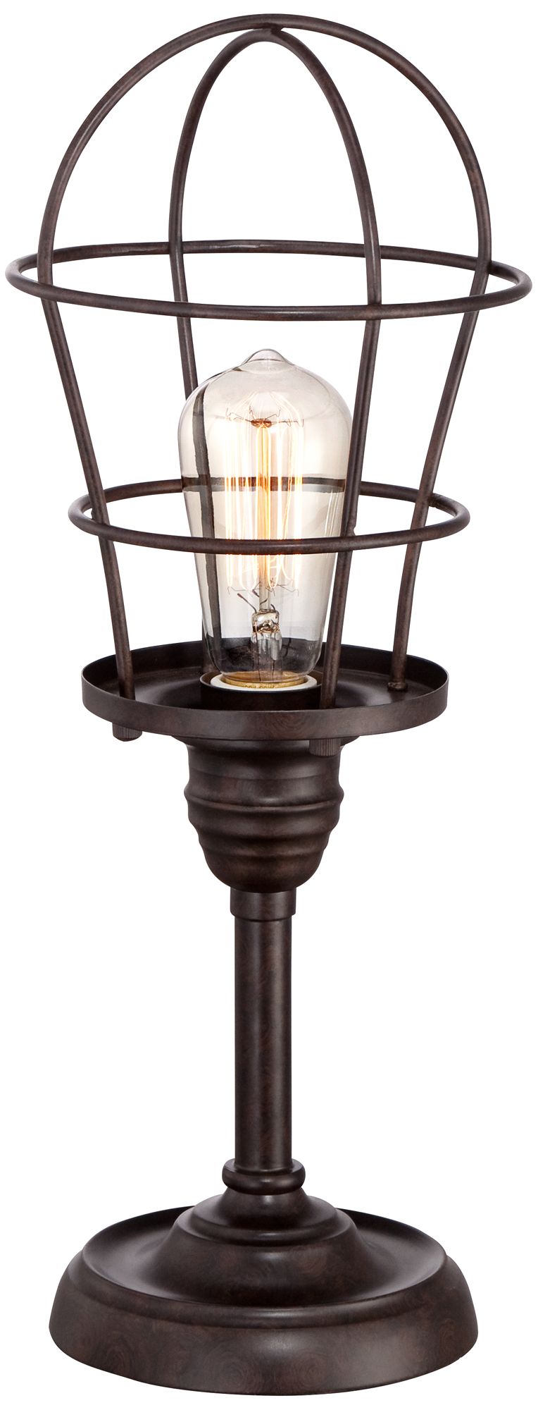 Prevost 17 1/4" High Industrial Wire Cage Accent Lamp