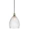 Pria 9 1/2" Wide Antique Brass and Glass Mini Pendant