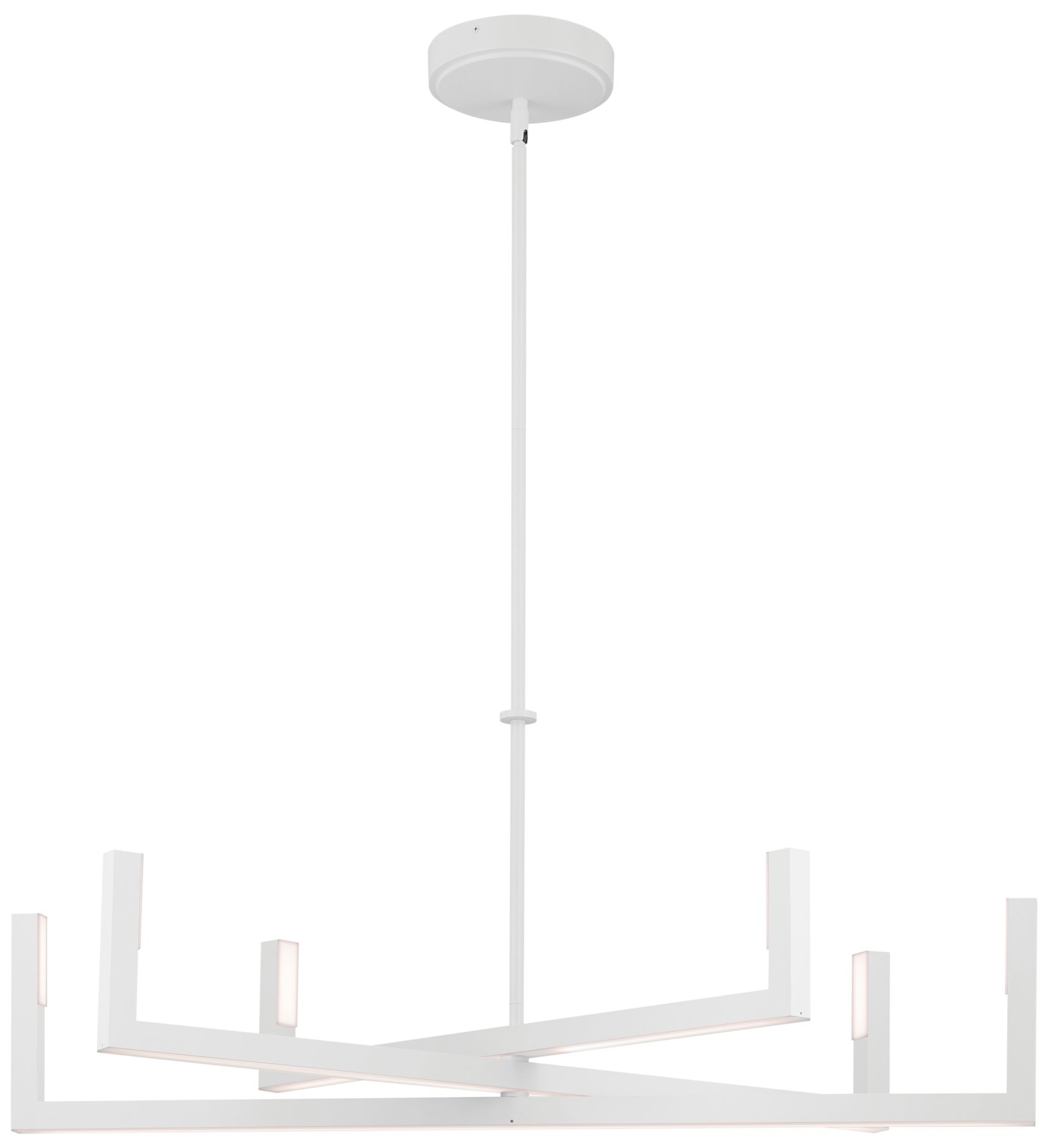 Priam 43.75 Inch 6 Light LED Chandelier in White