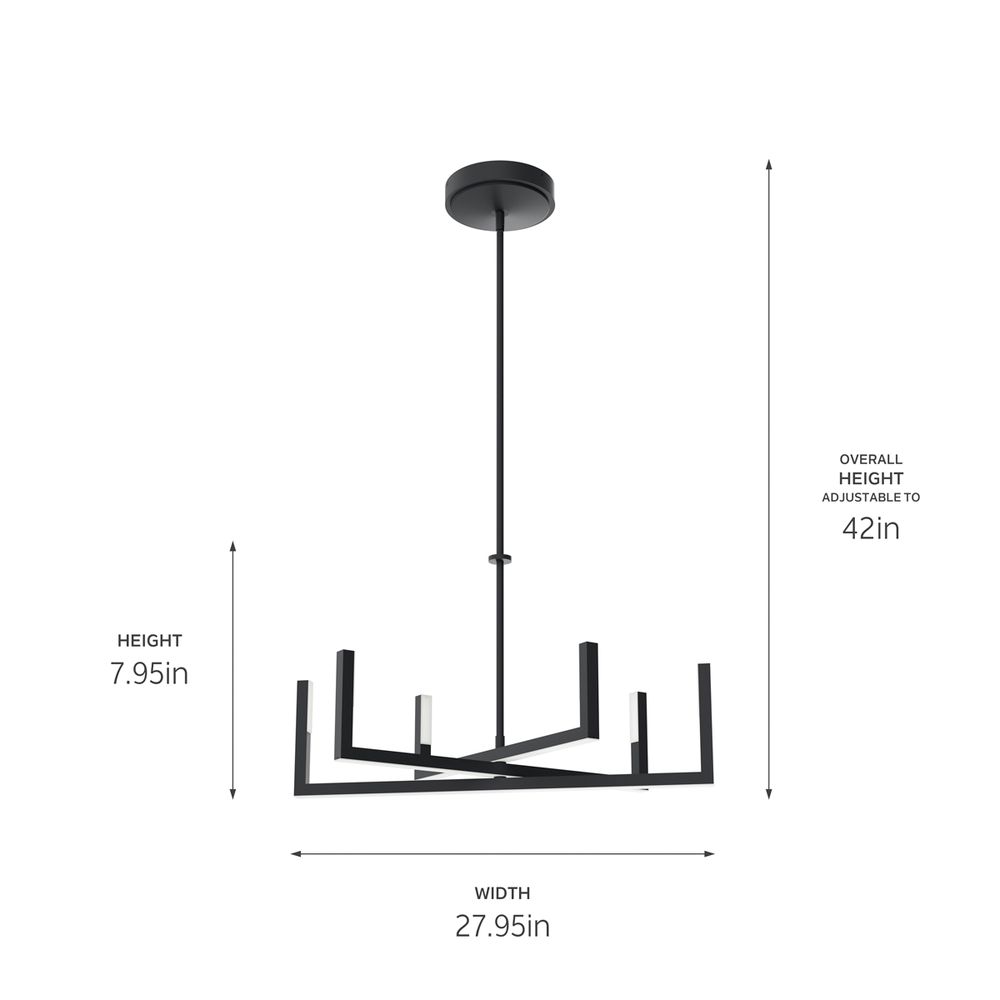 Image 7 Priam Matte Black Chandelier/Pendant more views