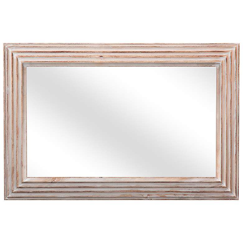 Image 2 Prichard White-Washed 36" x 24" Rectangular Wood Wall Mirror