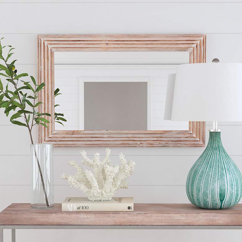 Image 6 Prichard White-Washed 36" x 24" Rectangular Wood Wall Mirror more views