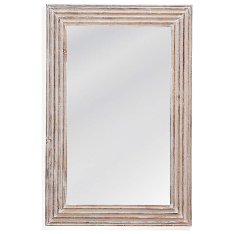 Image 7 Prichard White-Washed 36" x 24" Rectangular Wood Wall Mirror more views