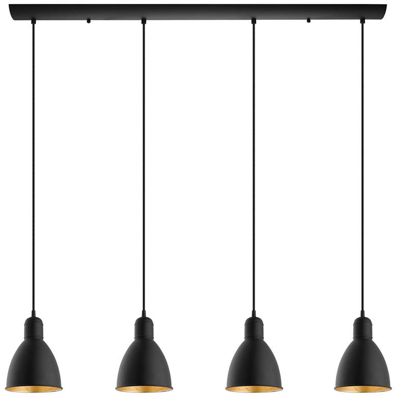 Image 1 Priddy 2 - 4-Light Multi Light Linear Pendant - Black - Black - Gold