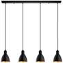 1_Priddy 2 - 4-Light Multi Light Linear Pendant - Black - Black - Gold