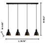 2_Priddy 2 - 4-Light Multi Light Linear Pendant - Black - Black - Gold more views