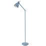 Priddy 44" High Blue Floor Lamp With Blue Metal Shade