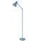 Priddy 44" High Blue Floor Lamp With Blue Metal Shade