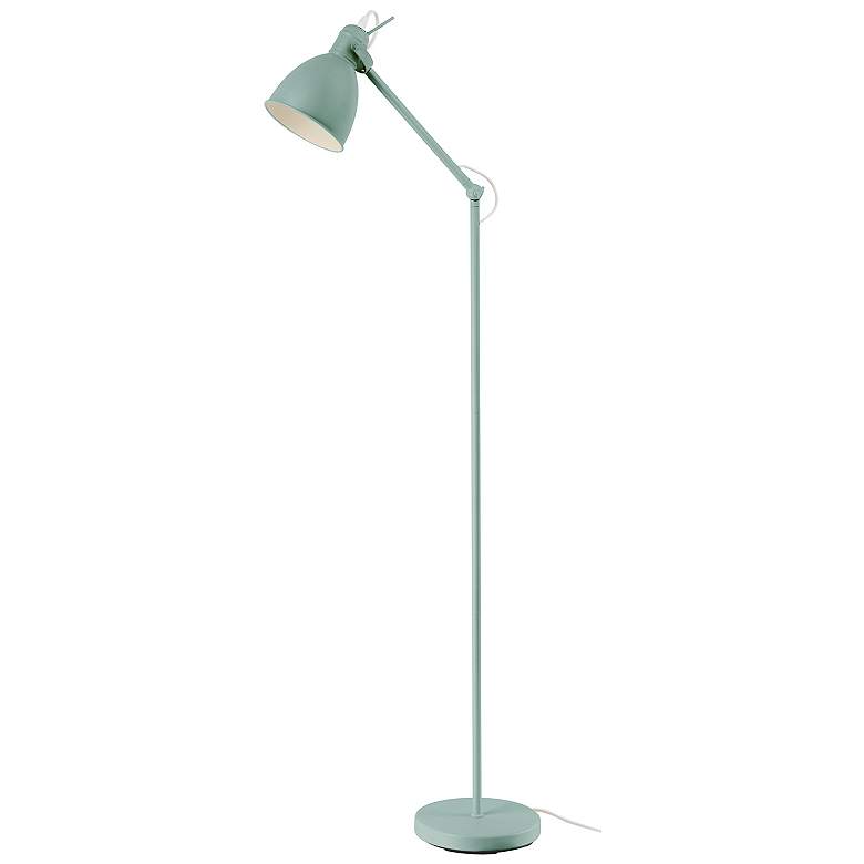 Image 1 Priddy 44" High Green Floor Lamp With Green Metal Shade