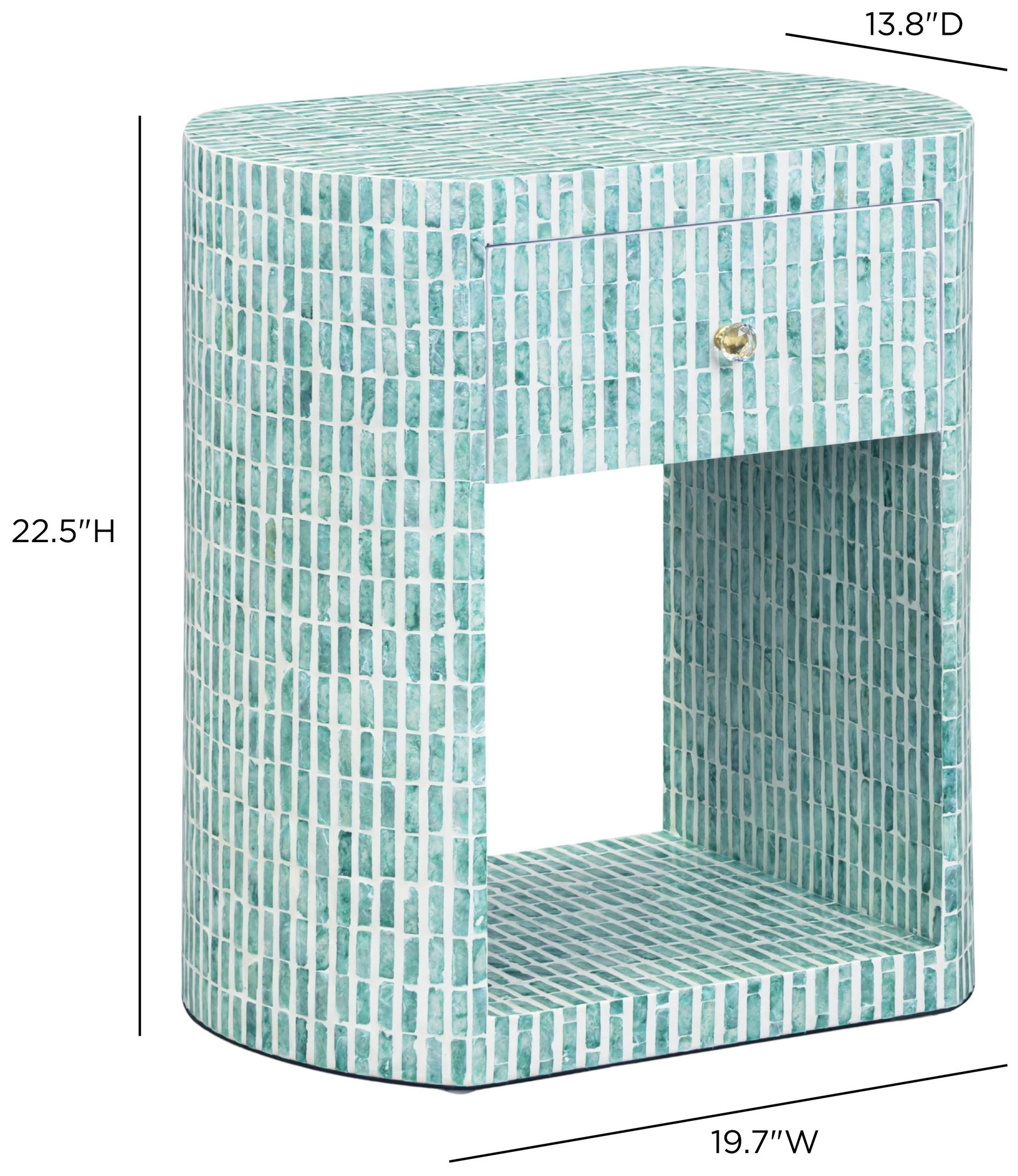 Image 7 Prim Capiz Shell Nightstand more views