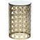 Prima Brass Accent Table with Geometric Pattern