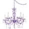 Prima Light Purple 19" Wide Plug-In Swag Chandelier