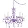 Prima Light Purple 19" Wide Plug-In Swag Chandelier