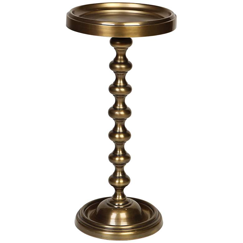 Image 1 Prima Nickel Stacked Turnings Round Side Table