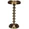 Prima Nickel Stacked Turnings Round Side Table