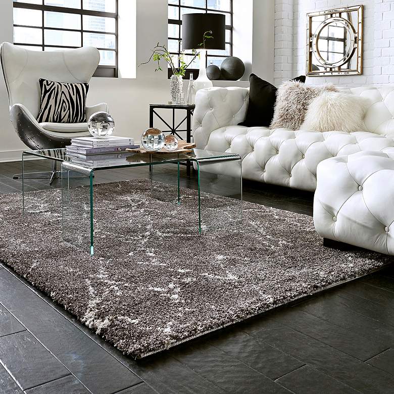 Image 1 Prima Shag RG956 5'3"x7'7" Casablanca Taupe Area Rug