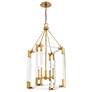 1_Prima Vista 15 1/2" Wide Aged Antique Brass 4-Light Pendant