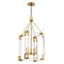 3_Prima Vista 15 1/2" Wide Aged Antique Brass 4-Light Pendant more views