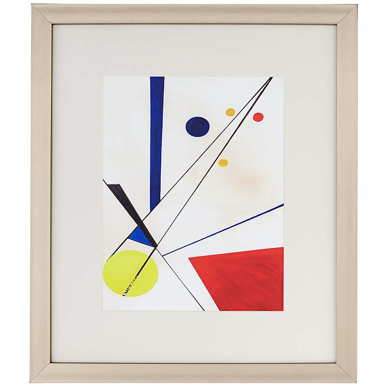 Image 1 Primary Shapes 28 1/2 inch High Framed Abstract Wall Art