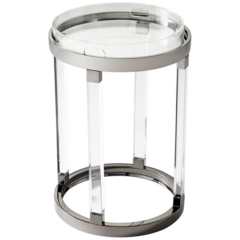 Image 1 Prime 16 1/4 inch Wide Metal and Acrylic Modern Tray Table