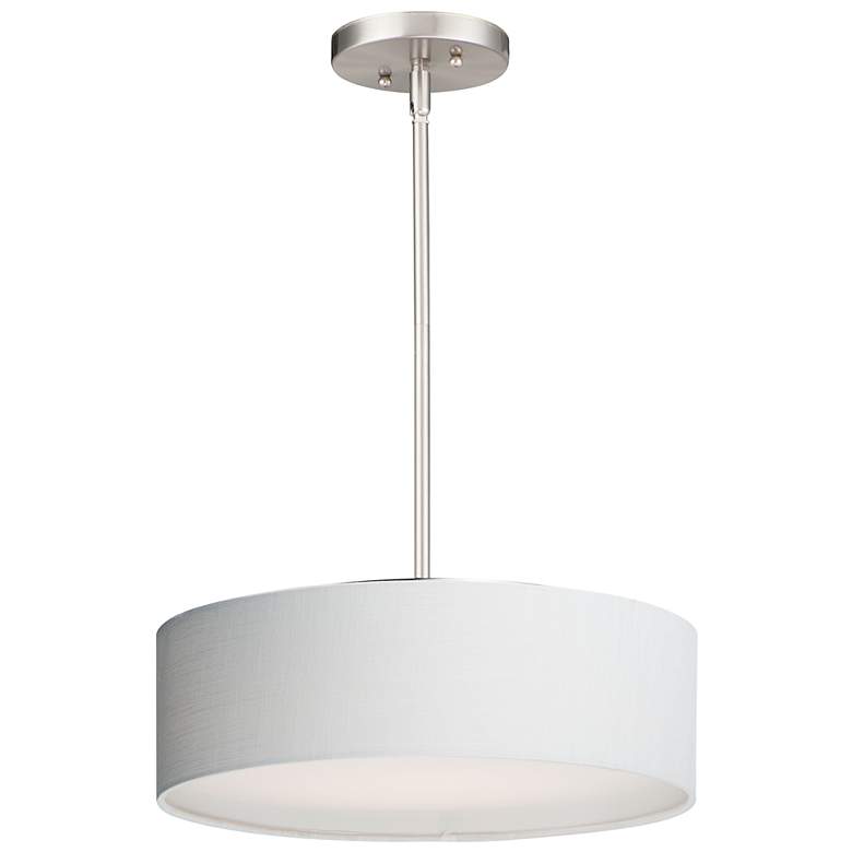 Image 1 Prime 3-Light 16" Wide Satin Nickel Pendant Light
