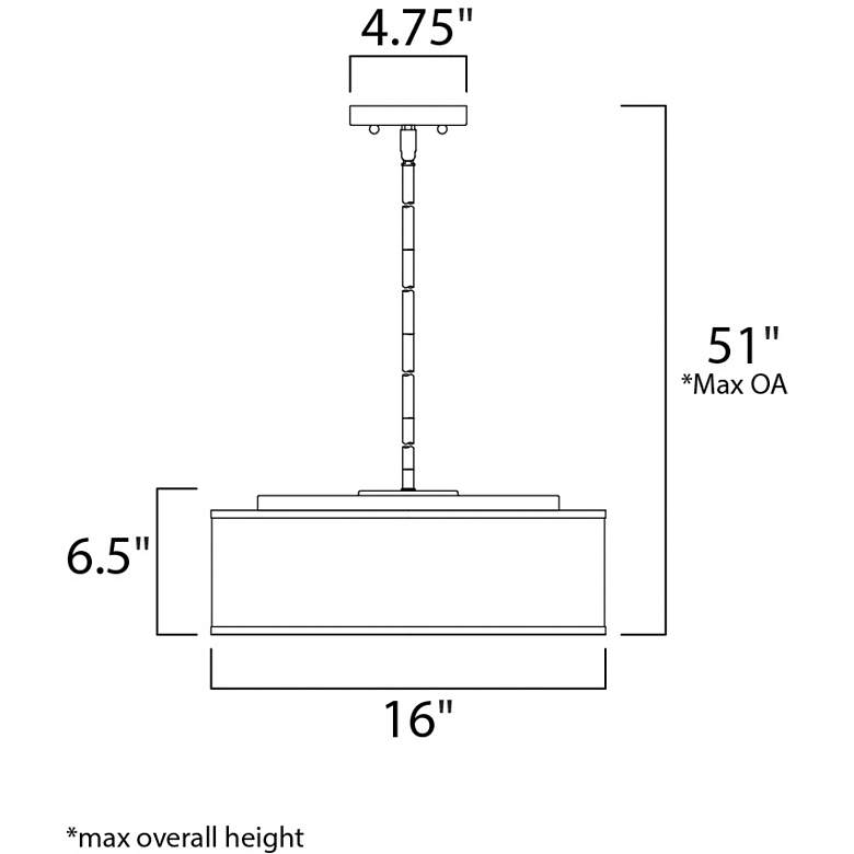 Image 5 Prime 3-Light 16" Wide Satin Nickel Pendant Light more views