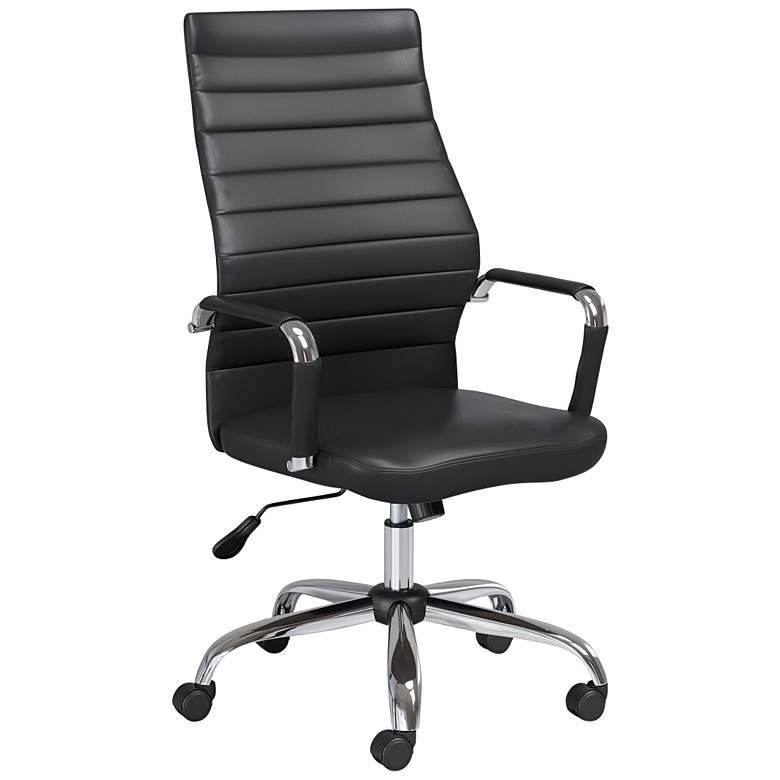 Image 3 Primero Black Faux Leather Adjustable Office Chair