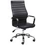 3_Primero Black Faux Leather Adjustable Office Chair