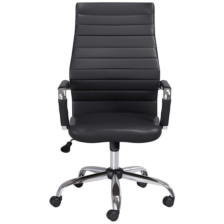 Image 6 Primero Black Faux Leather Adjustable Office Chair more views