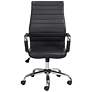 6_Primero Black Faux Leather Adjustable Office Chair more views