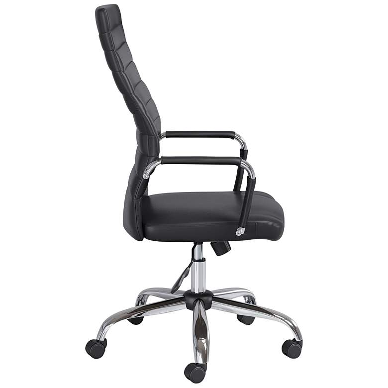 Image 7 Primero Black Faux Leather Adjustable Office Chair more views
