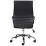 Primero Black Faux Leather Adjustable Office Chair in scene