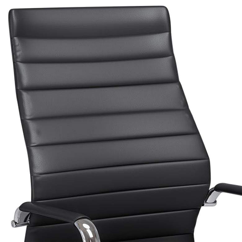 Image 2 Primero Black Faux Leather Adjustable Office Chairs Set of 2 more views