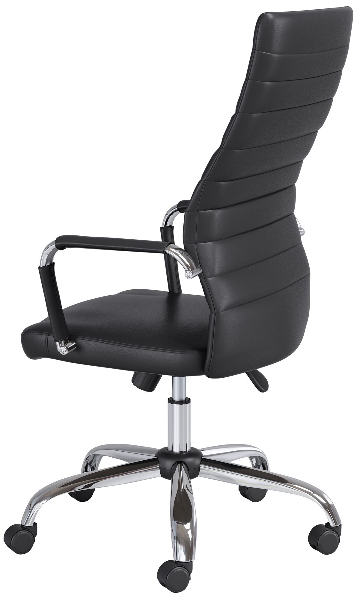Primero Black Faux Leather Adjustable Office Chairs Set of 2