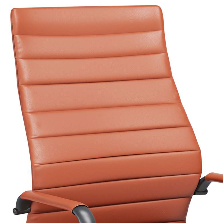Image 4 Primero Caramel Orange Faux Leather Adjustable Office Chair more views