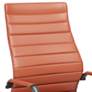 4_Primero Caramel Orange Faux Leather Adjustable Office Chair more views